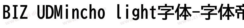 BIZ UDMincho light字体字体转换